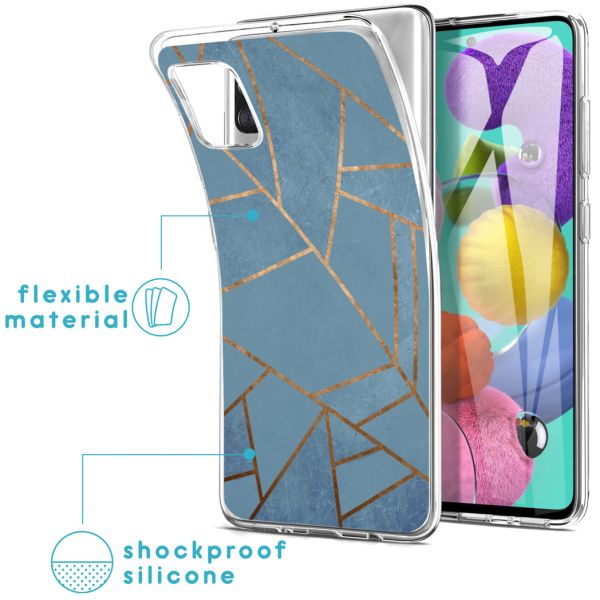 iMoshion Coque Design Samsung Galaxy A51 - Blue Graphic