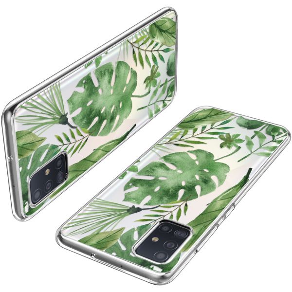 iMoshion Coque Design Samsung Galaxy A51 - Feuilles - Vert