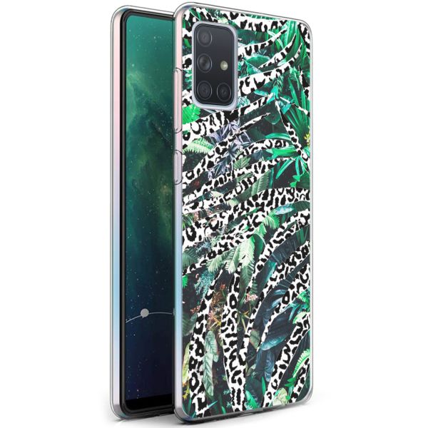 imoshion Coque Design Galaxy A71 - Jungle - Blanc / Noir / Vert