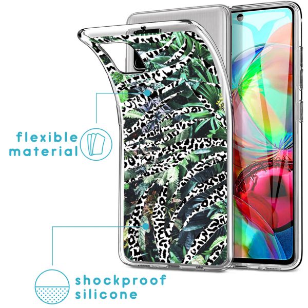 imoshion Coque Design Galaxy A71 - Jungle - Blanc / Noir / Vert