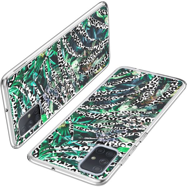 iMoshion Coque Design Galaxy A71 - Jungle - Blanc / Noir / Vert