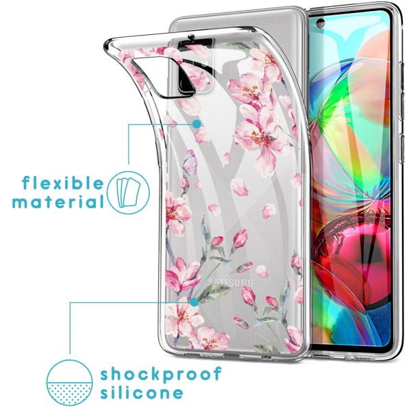 imoshion Coque Design Samsung Galaxy A71 - Fleur - Rose