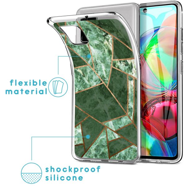 imoshion Coque Design Samsung Galaxy A71 - Cuive graphique / Vert