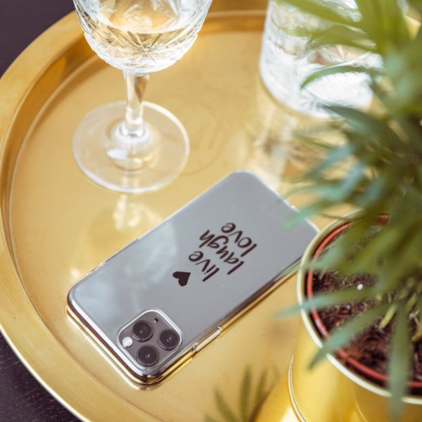 iMoshion Coque Design Samsung Galaxy A71 - Live Laugh Love - Noir