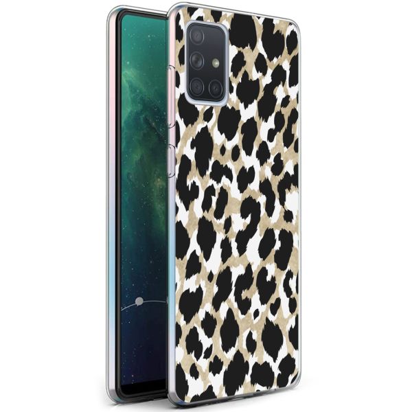 iMoshion Coque Design Samsung Galaxy A71 - Léopard / Noir