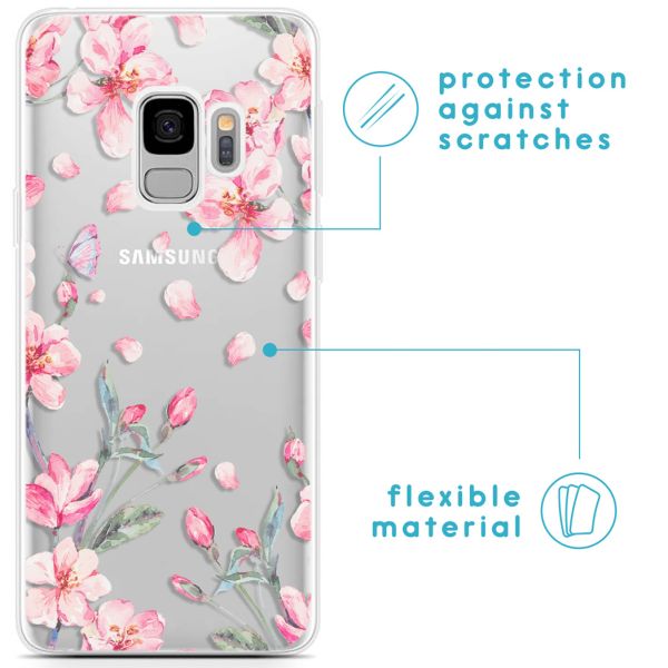 imoshion Coque Design Samsung Galaxy S9 - Fleur - Rose