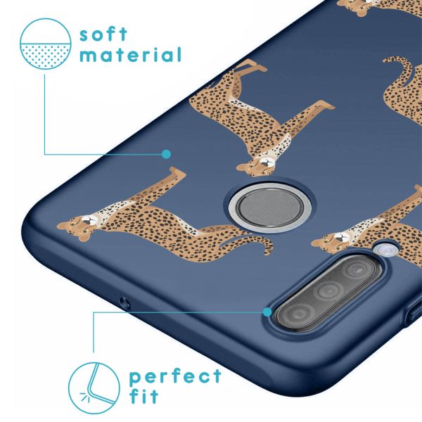 imoshion Coque Design Huawei P30 Lite - Léopard - Bleu