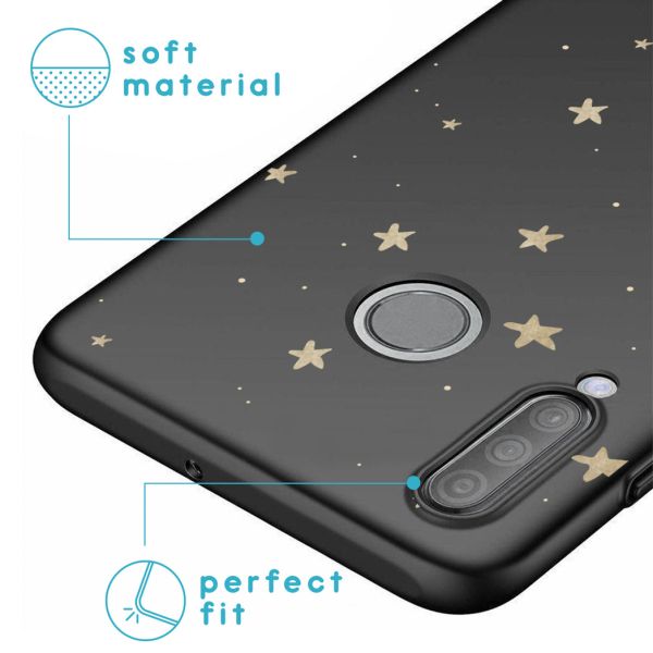 iMoshion Coque Design Huawei P30 Lite - Etoiles / Noir