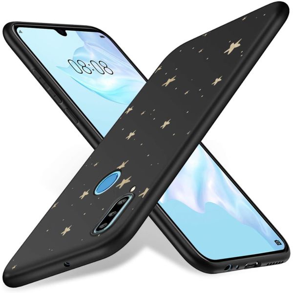 iMoshion Coque Design Huawei P30 Lite - Etoiles / Noir