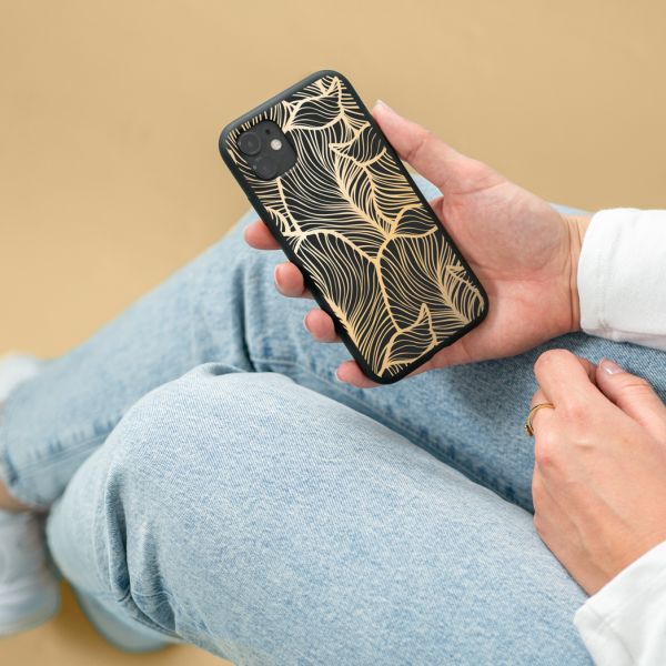 imoshion Coque Design iPhone 11 - Feuilles / Noir