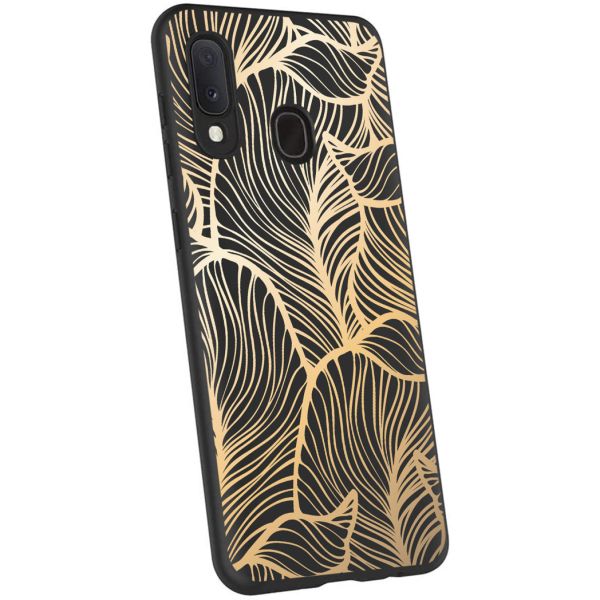 imoshion Coque Design Samsung Galaxy A20e - Feuilles / Noir