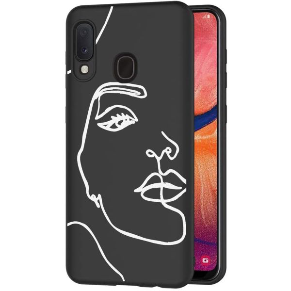 imoshion Coque Design Samsung Galaxy A20e - Visage abstrait - Blanc