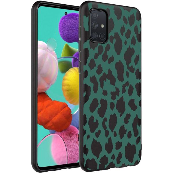 imoshion Coque Design Samsung Galaxy A71 - Léopard - Vert / Noir