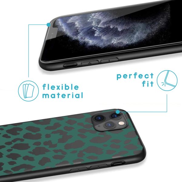 iMoshion Coque Design iPhone 11 Pro - Léopard - Vert / Noir