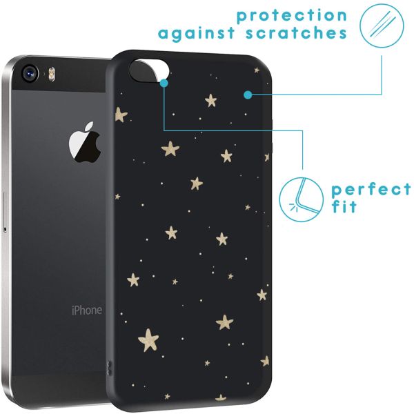 imoshion Coque Design iPhone 5 / 5s / SE - Etoiles / Noir