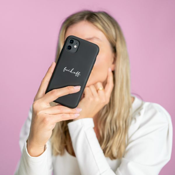 iMoshion Coque Design iPhone Xr - Fuck Off - Noir