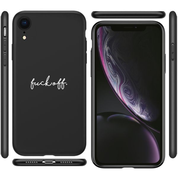 iMoshion Coque Design iPhone Xr - Fuck Off - Noir