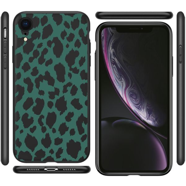 imoshion Coque Design iPhone Xr - Léopard - Vert / Noir