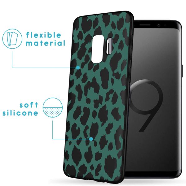 imoshion Coque Design Samsung Galaxy S9 - Léopard - Vert / Noir