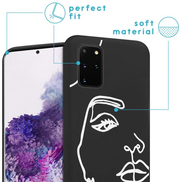 imoshion Coque Design Galaxy S20 Plus - Visage abstrait - Blanc