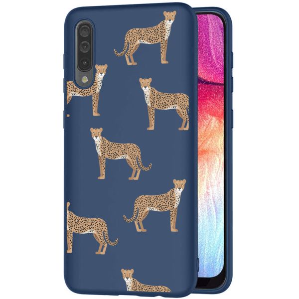 imoshion Coque Design Samsung Galaxy A50 / A30s - Léopard - Bleu