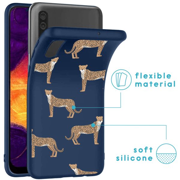 imoshion Coque Design Samsung Galaxy A50 / A30s - Léopard - Bleu