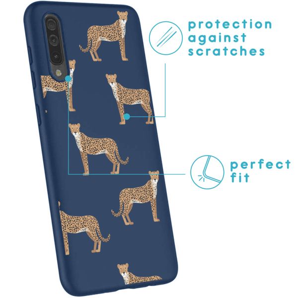 imoshion Coque Design Samsung Galaxy A50 / A30s - Léopard - Bleu