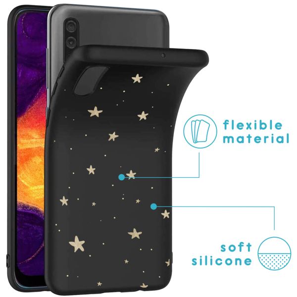 iMoshion Coque Design Samsung Galaxy A50 / A30s - Etoiles / Noir