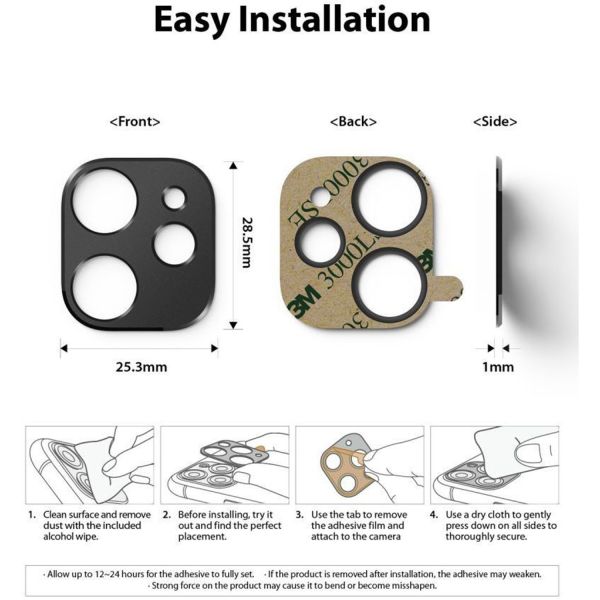 Ringke Style de caméra iPhone 11 - Noir