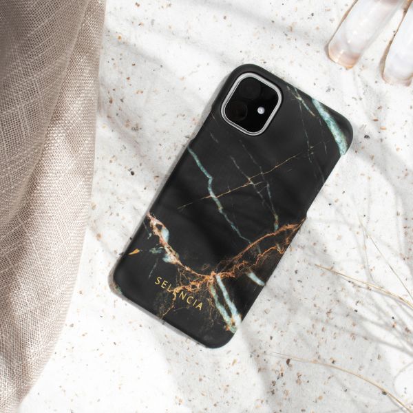 Selencia Coque Maya Fashion iPhone Xs / X - Marble Black