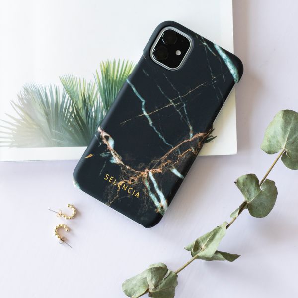 Selencia Coque Maya Fashion iPhone Xr - Marble Black