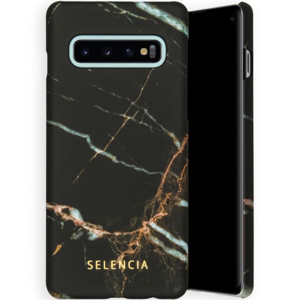 Selencia Coque Maya Fashion Samsung Galaxy S10 - Marble Black