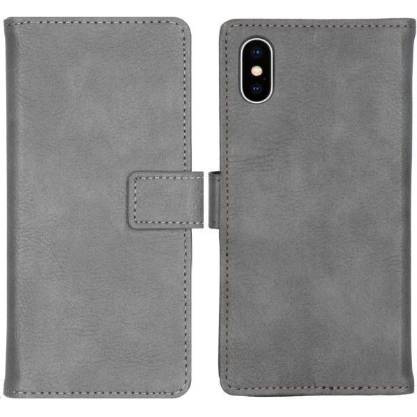 imoshion Étui de téléphone portefeuille Luxe iPhone Xs / X - Gris