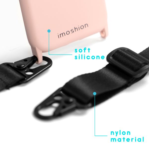 imoshion Coque couleur avec cordon - sangle en nylon iPhone Xr - Rose