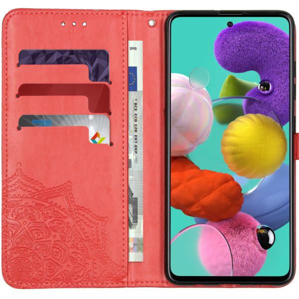 Etui de téléphone portefeuille Mandala Samsung Galaxy A51