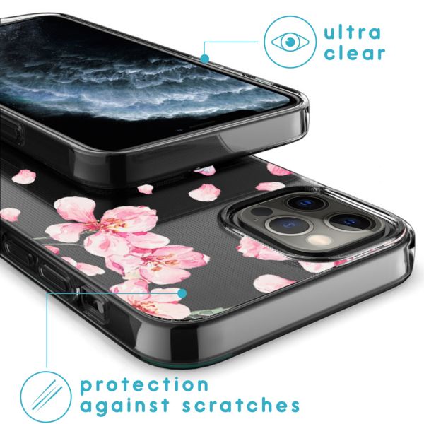 imoshion Coque Design iPhone 12 (Pro) - Fleur - Rose