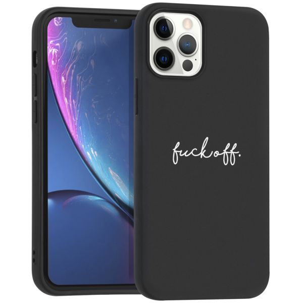 imoshion Coque Design iPhone 12 (Pro) - Fuck Off - Noir