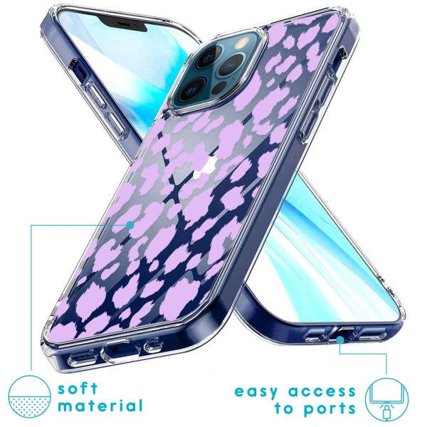 imoshion Coque Design iPhone 12 (Pro) - Léopard - Violet