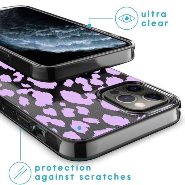 imoshion Coque Design iPhone 12 (Pro) - Léopard - Violet