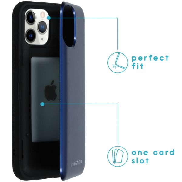 imoshion Coque avec support de passe iPhone 11 Pro - Bleu foncé