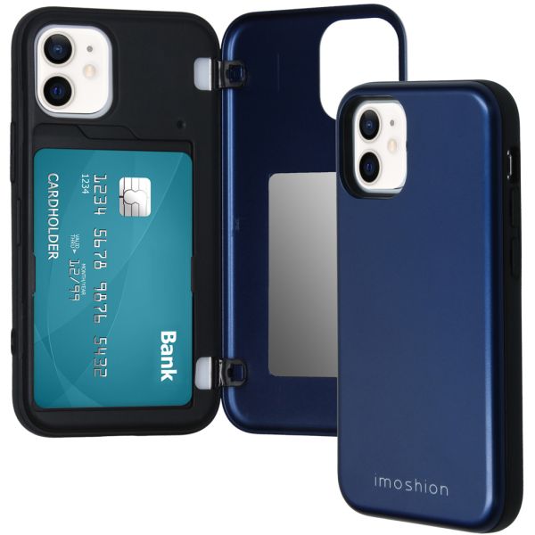 imoshion Coque avec support de passe iPhone 12 Mini - Bleu foncé