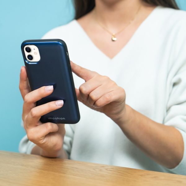 imoshion Coque avec support de passe iPhone 11 Pro - Bleu foncé