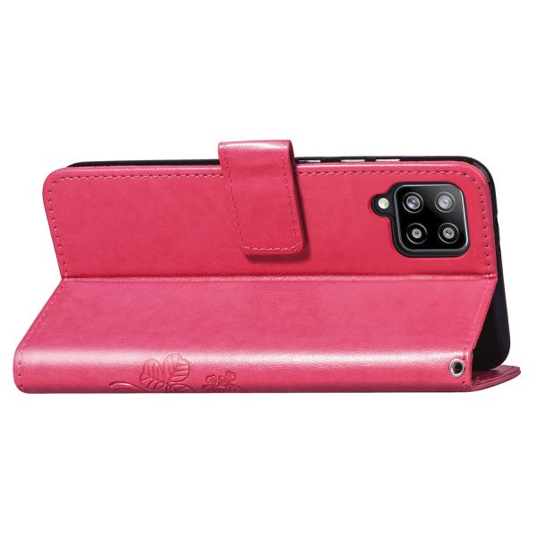 Etui de téléphone Fleurs de Trèfle Samsung Galaxy A42 - Rose