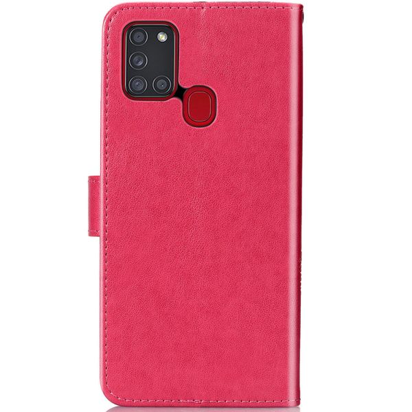 Etui de téléphone Fleurs de Trèfle Galaxy A21s - Fuchsia