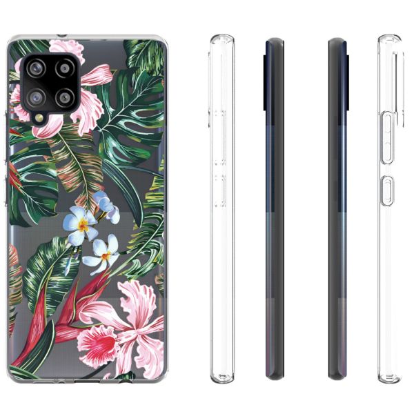 iMoshion Coque Design Samsung Galaxy A42 - Jungle - Vert / Rose