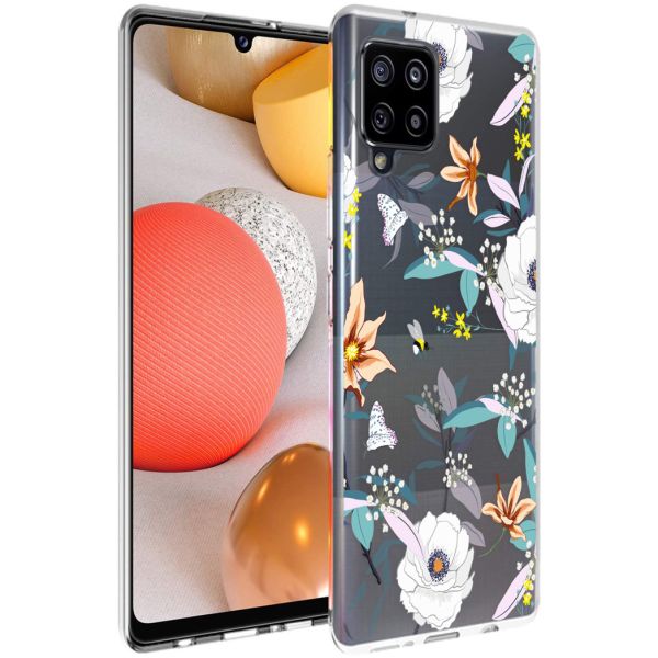 imoshion Coque Design Samsung Galaxy A42 - Fleur - Blanc