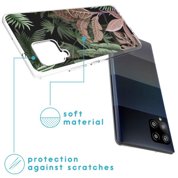 iMoshion Coque Design Samsung Galaxy A42 - Jungle - Vert / Rose