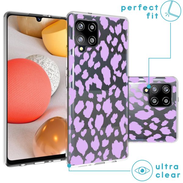 imoshion Coque Design Samsung Galaxy A42 - Léopard - Violet