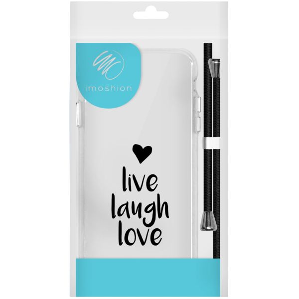 imoshion Coque Design avec cordon iPhone 8 Plus / 7 Plus - Live Laugh Love