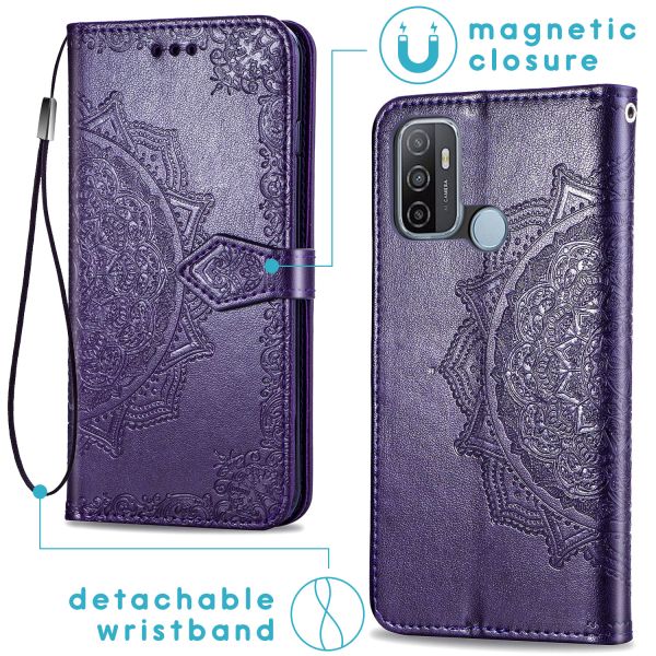 iMoshion Etui de téléphone portefeuille Mandala Oppo A53 / Oppo A53s - Violet